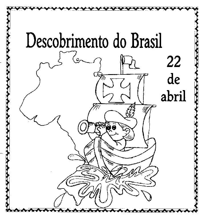 Desenho deDescobrimento do Brasil 3 para colorir