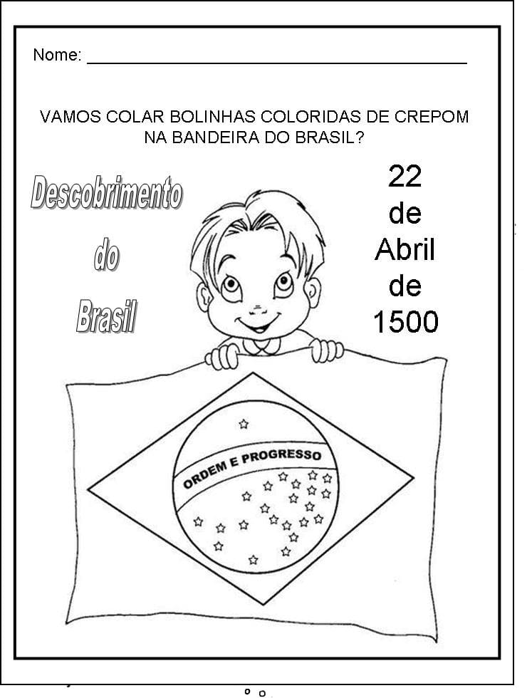 Desenho deDescobrimento do Brasil 5 para colorir