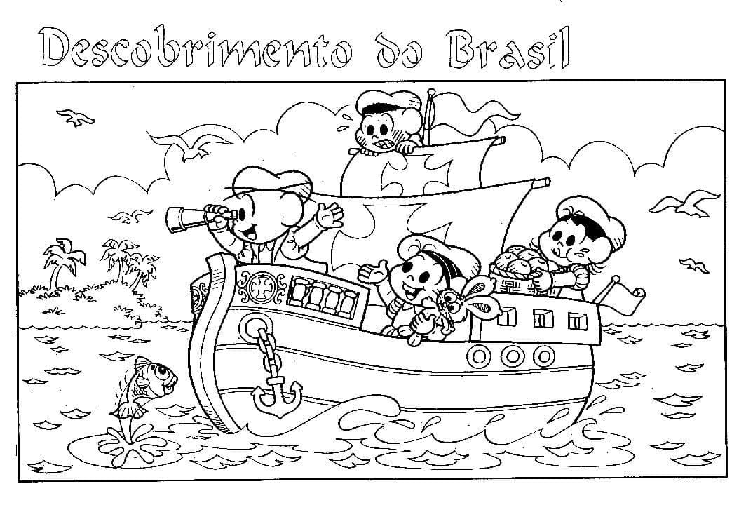 Desenho deDescobrimento do Brasil 9 para colorir