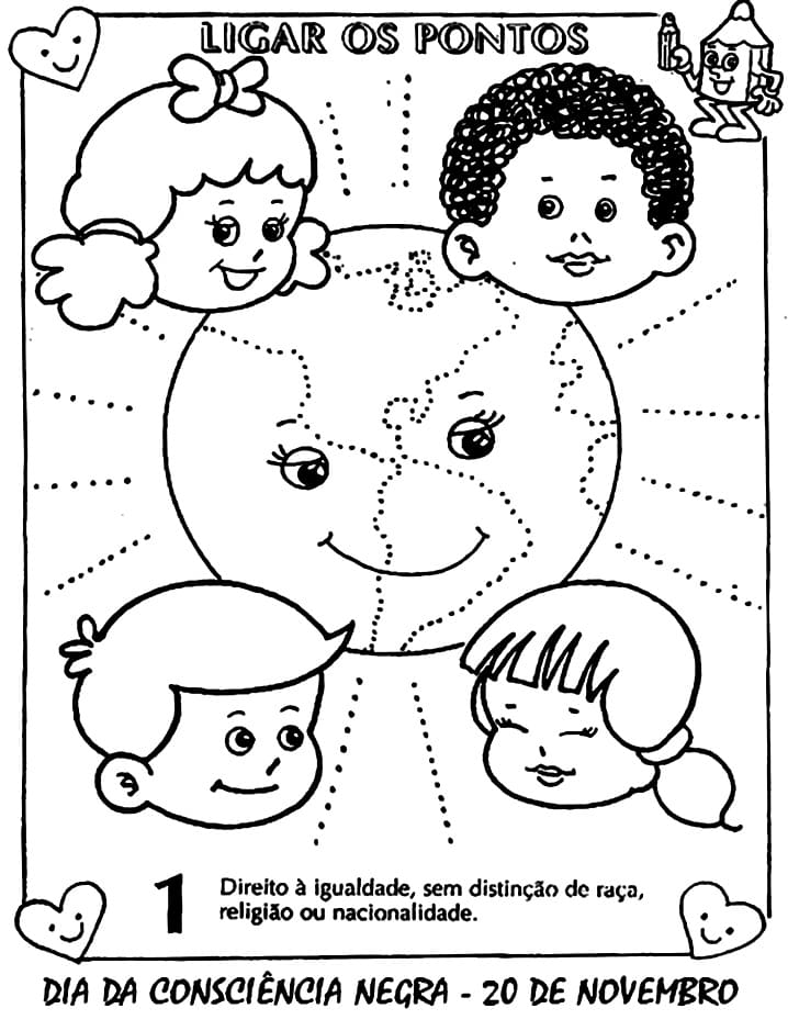 Desenho deDia da  Consciência Negra 2 para colorir