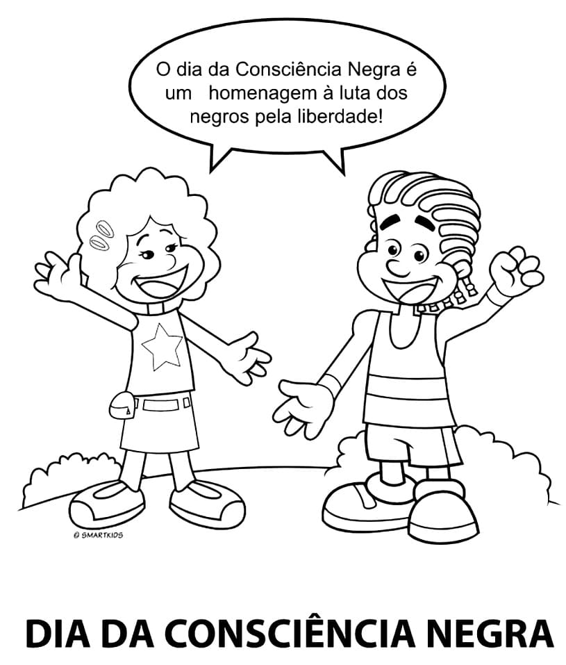 Desenho deDia da  Consciência Negra para colorir