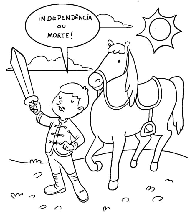 Desenho deDia da Independência do Brasil 3 para colorir