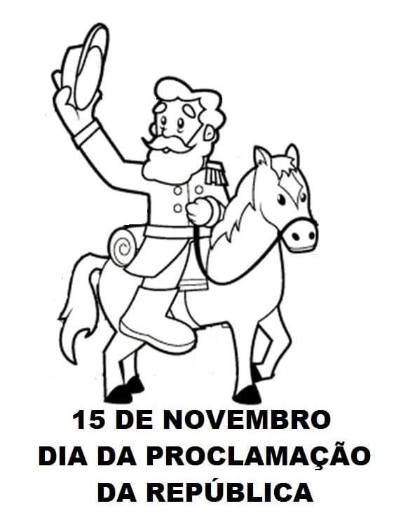 Desenho deDia da Proclamação da República para colorir