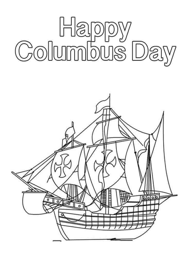 Desenhos de Dia de Colombo para colorir