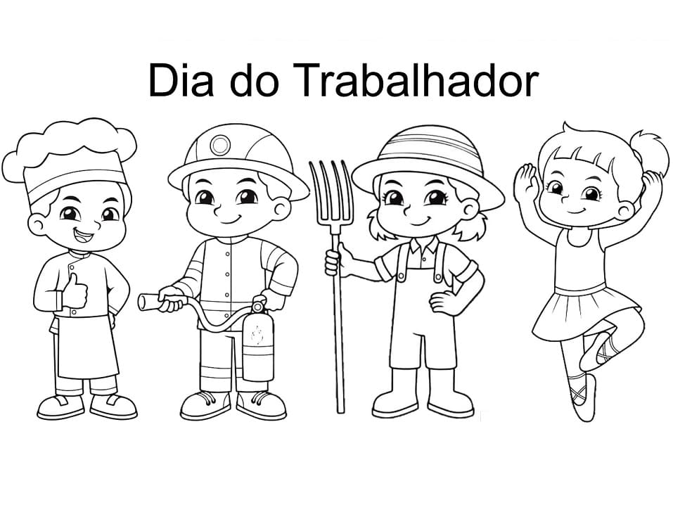 Desenho deDia do Trabalhador 1 para colorir