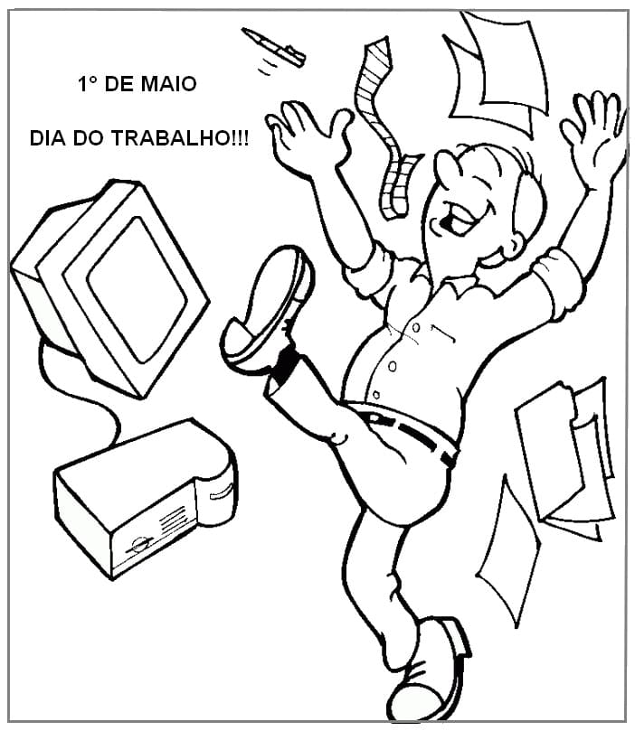 Desenho deDia do Trabalhador 12 para colorir