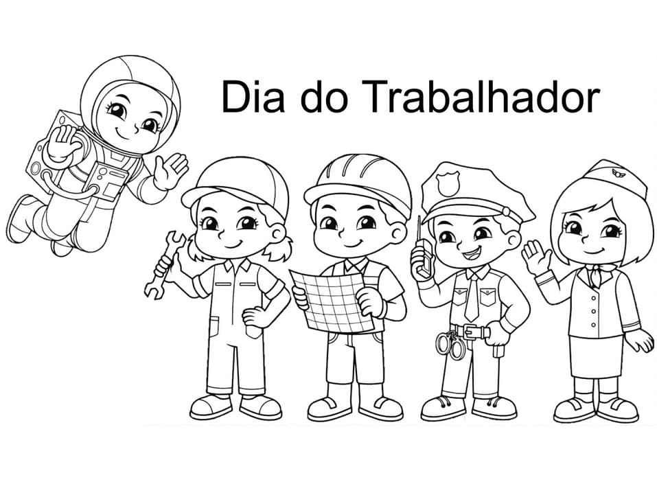 Desenho deDia do Trabalhador 3 para colorir