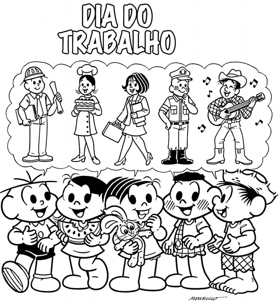 Desenhos de Dia do Trabalhador para colorir