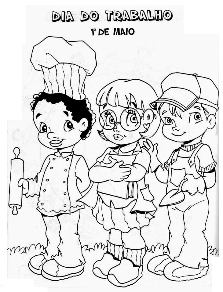 Desenho deDia do Trabalhador 9 para colorir