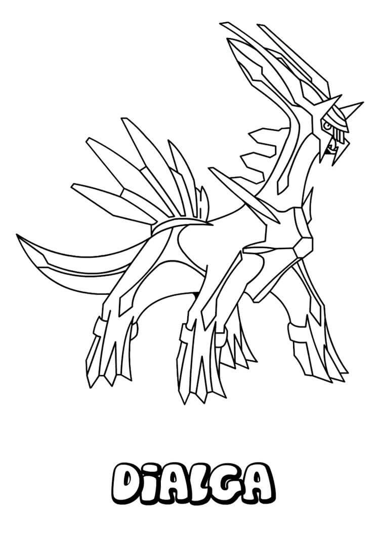 Desenho de Dialga Pokemon 1 para colorir