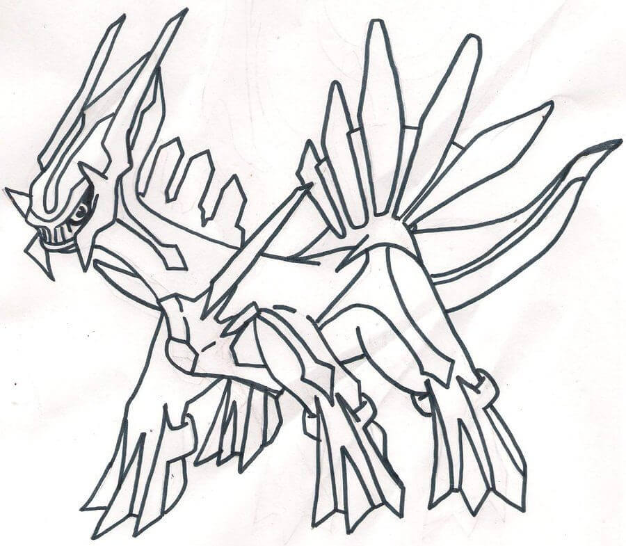 Desenho de Dialga Pokemon 2 para colorir