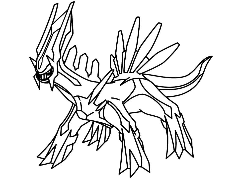 Desenho de Dialga Pokemon 4 para colorir