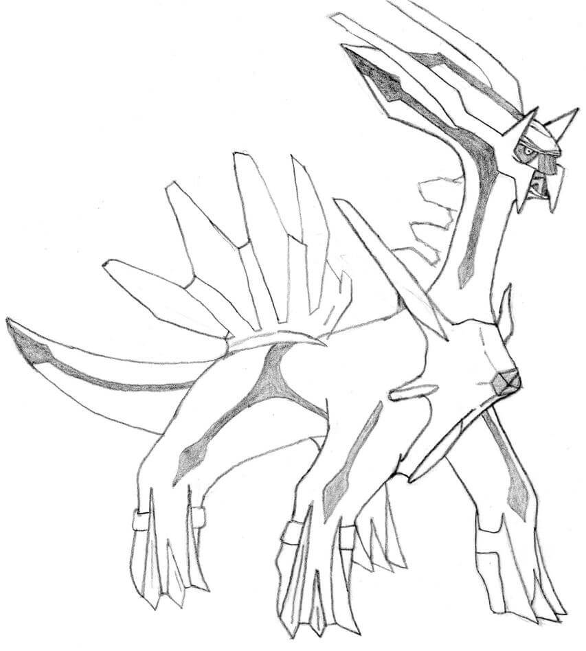 Desenho de Dialga Pokemon 6 para colorir