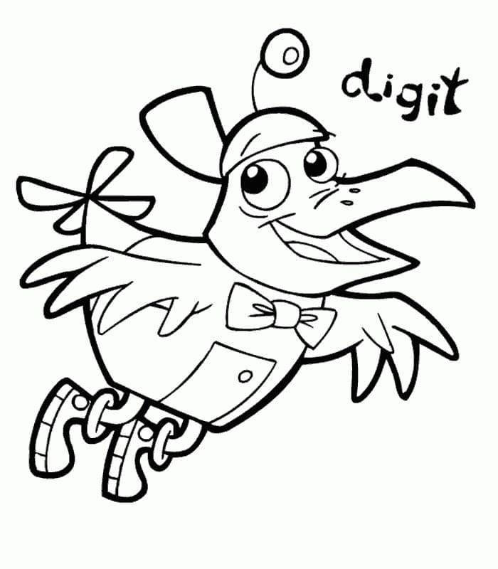 Desenho deDigit de Cyberchase para colorir