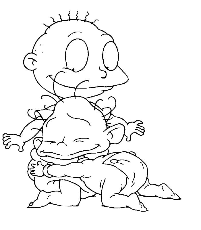 Desenho deDil e Tommy Rugrats para colorir