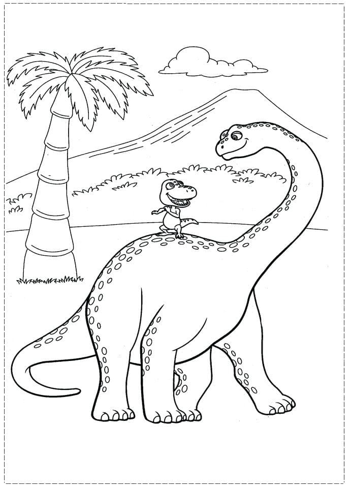 Desenho deDinotrem 7 para colorir