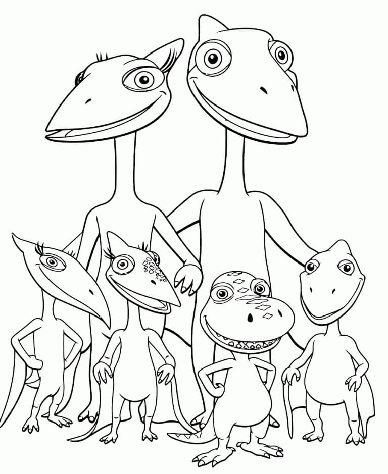 Desenhos de Dinotrem para colorir