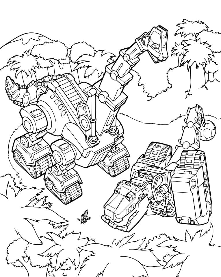 Desenho deDinotrux 2 para colorir