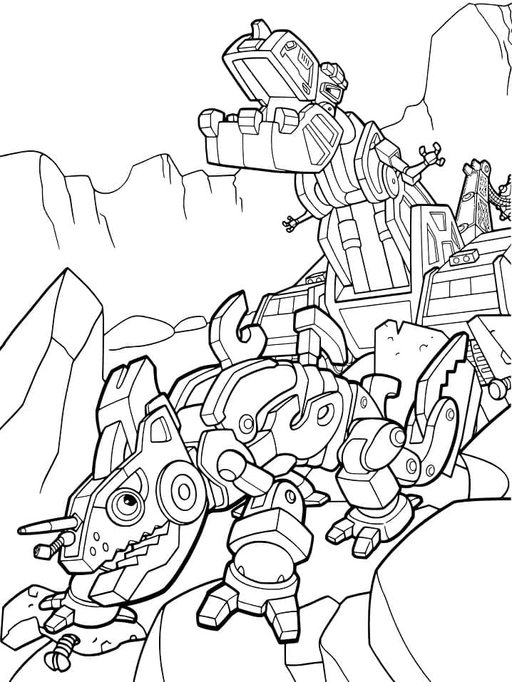 Desenho deDinotrux 3 para colorir