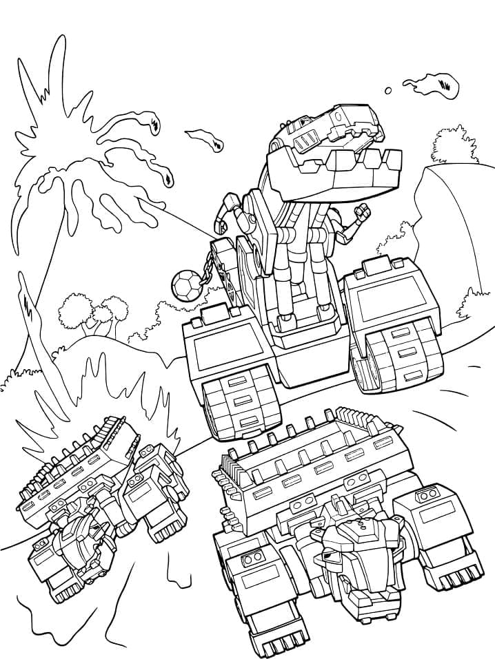 Desenho deDinotrux 4 para colorir