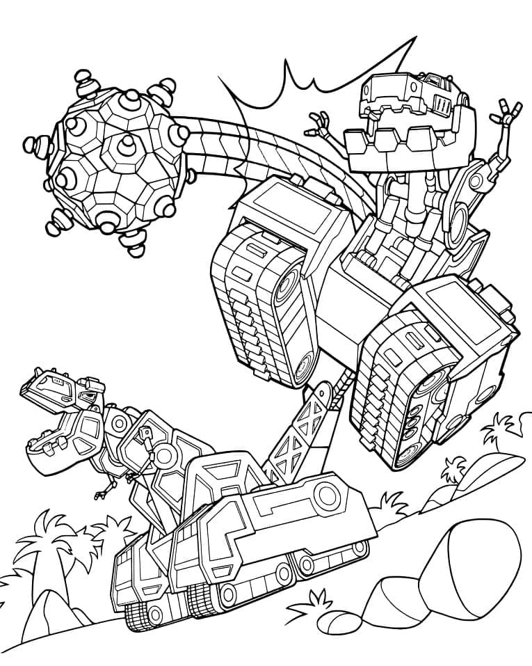 Desenho deDinotrux 6 para colorir