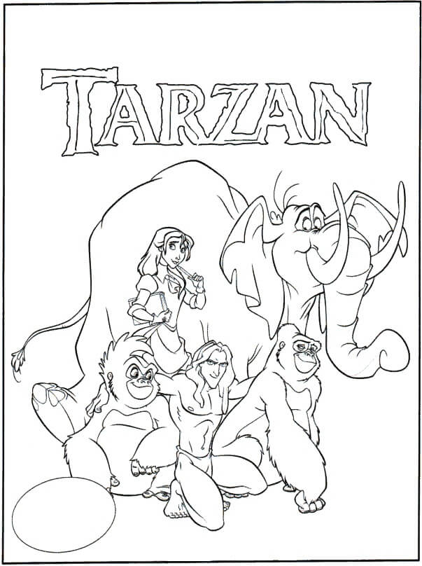 Desenhos de Tarzan para colorir