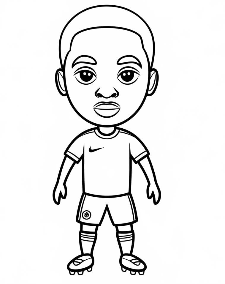 Desenho deLindo Vinicius Junior para colorir