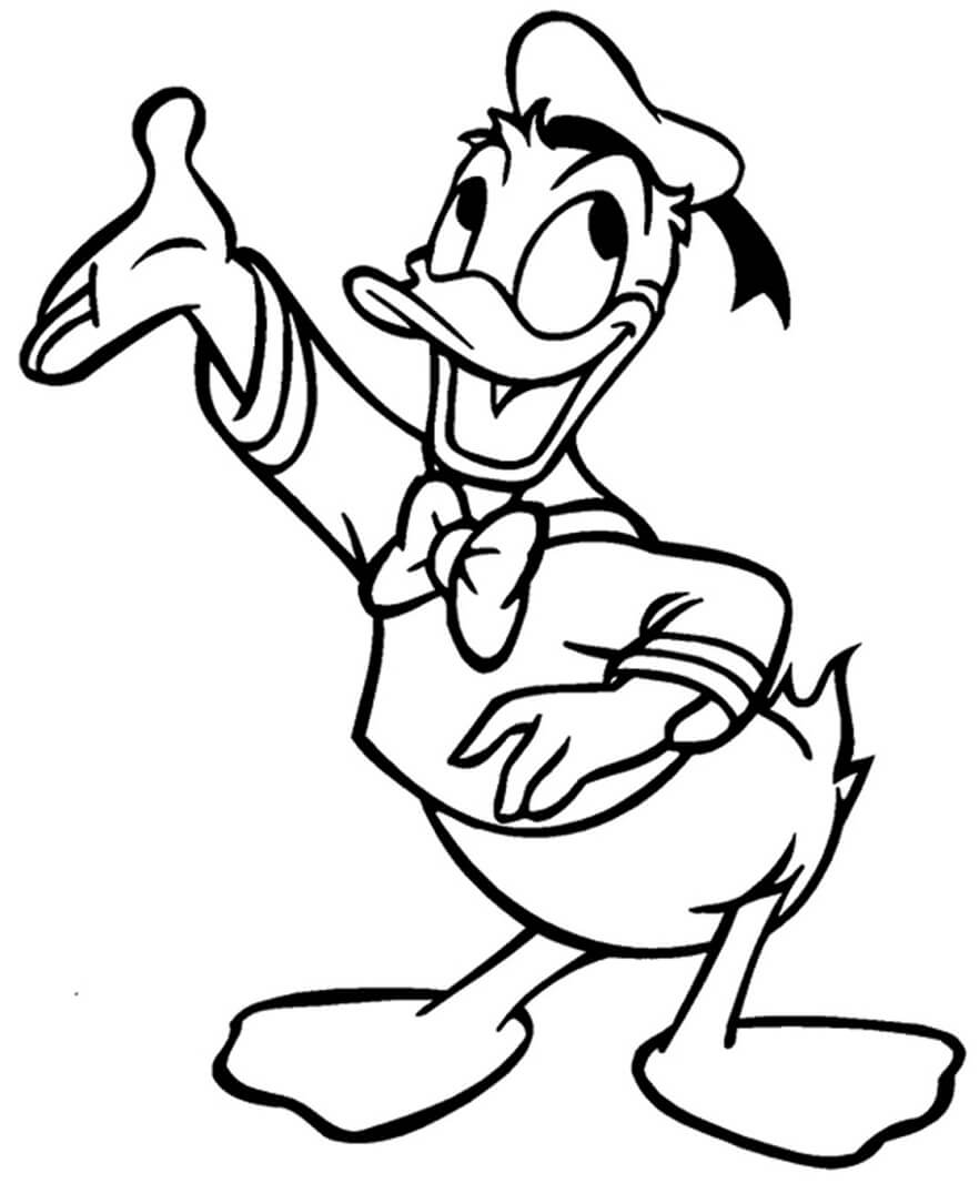 Desenho de Donald está Feliz para colorir