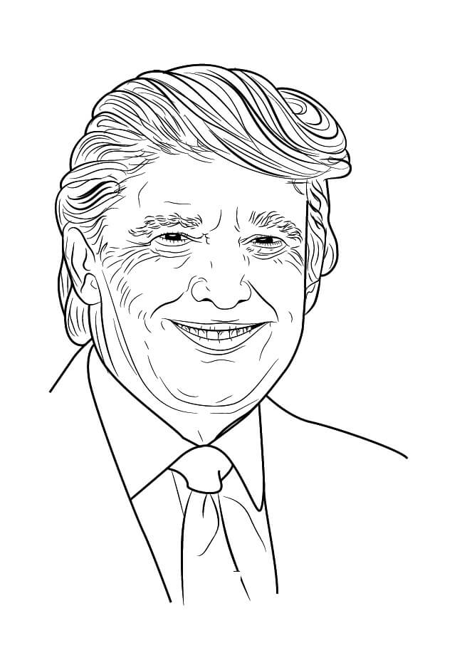 Desenho deDonald Trump 1 para colorir