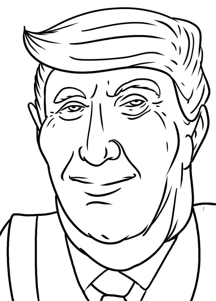 Desenho deDonald Trump 17 para colorir