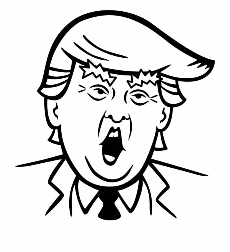 Desenho deDonald Trump 18 para colorir