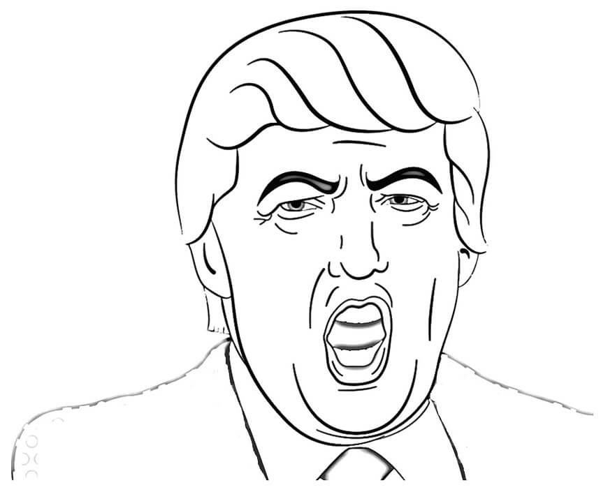 Desenho deDonald Trump 19 para colorir