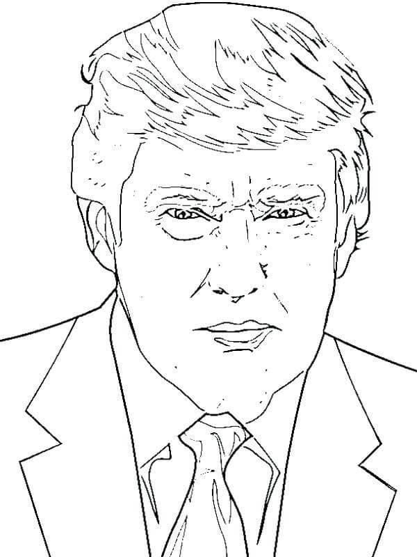 Desenho deDonald Trump 2 para colorir