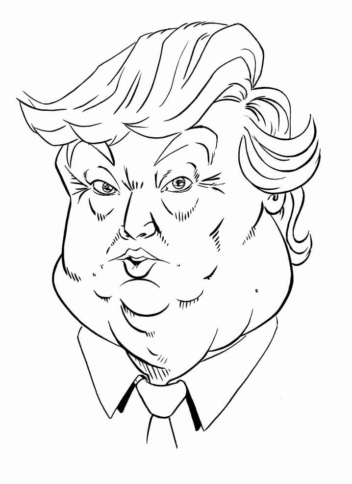 Desenho deDonald Trump 6 para colorir