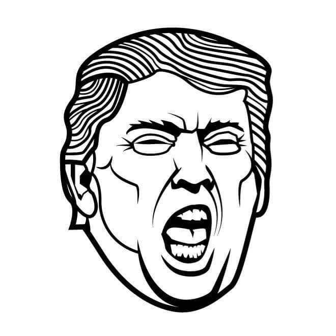 Desenho deDonald Trump 9 para colorir