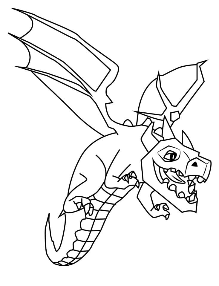 Desenho deDragon Clash of Clans para colorir