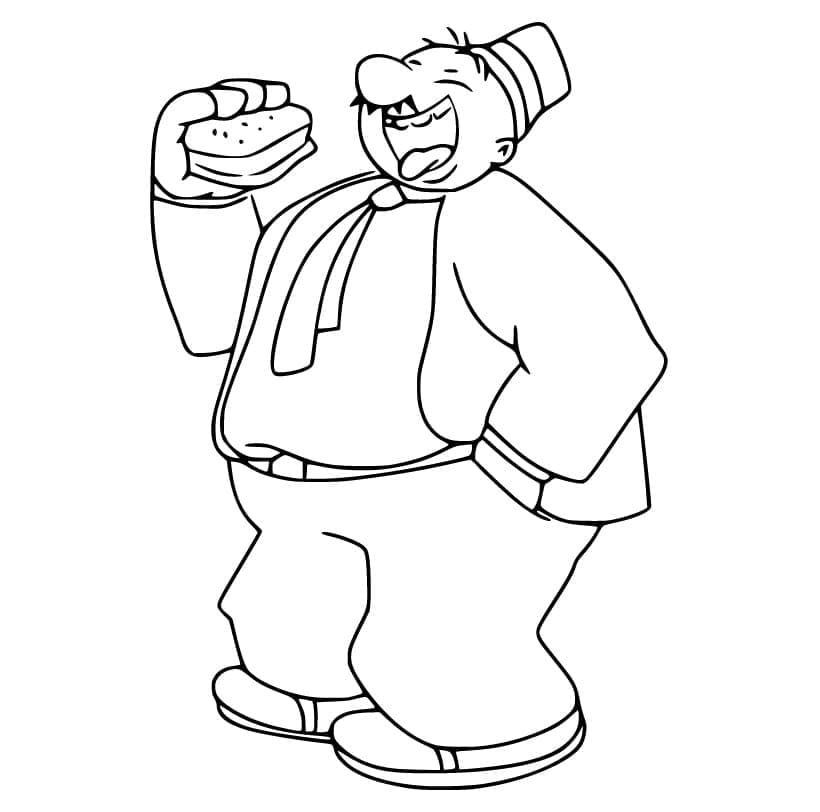 Desenho de Dudu de Popeye para colorir