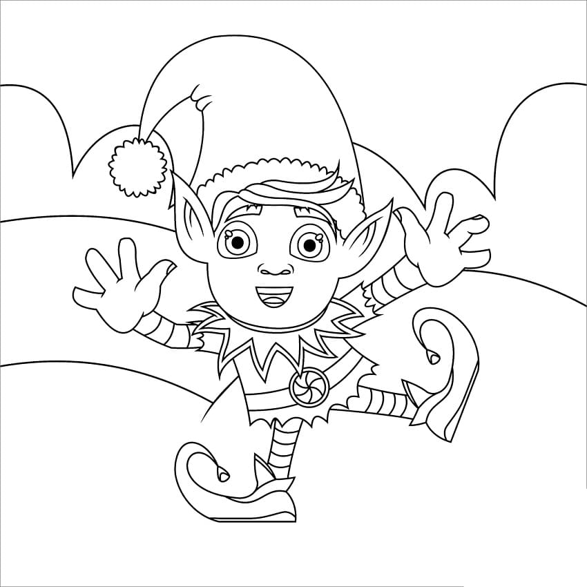 Desenho deDuende de Natal 1 para colorir