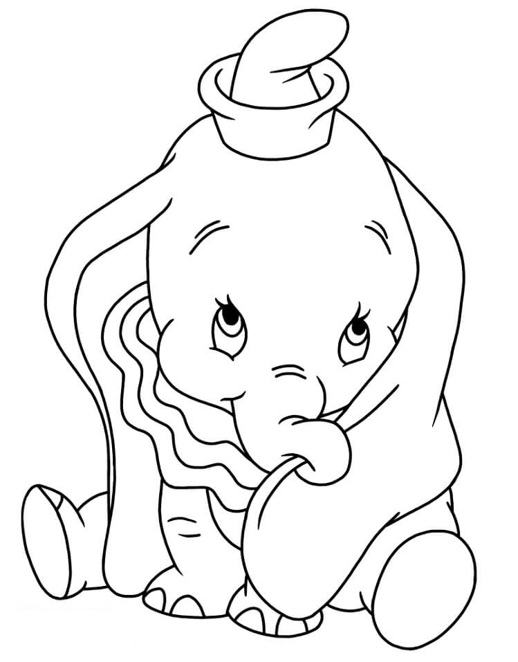 Desenho deDumbo Engraçado 3 para colorir