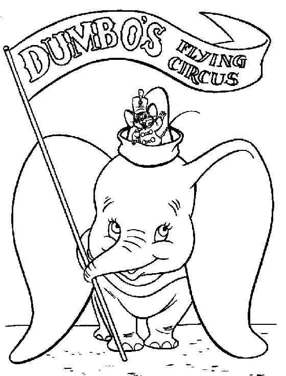 Desenho deDumbo Engraçado 4 para colorir