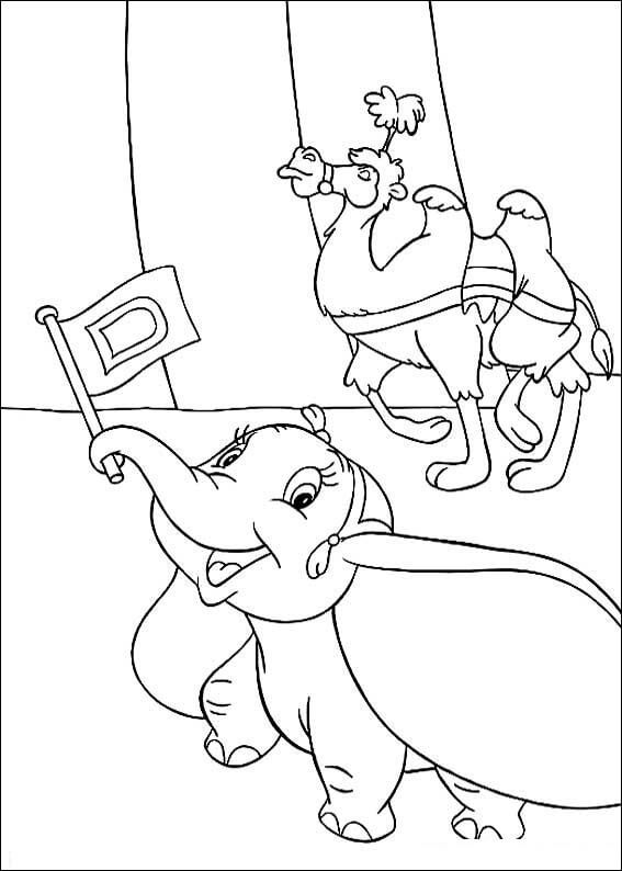 Desenho deDumbo Feliz 3 para colorir