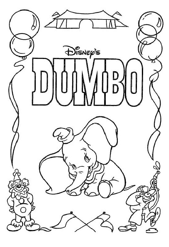 Desenho deDumbo Fofo 3 para colorir