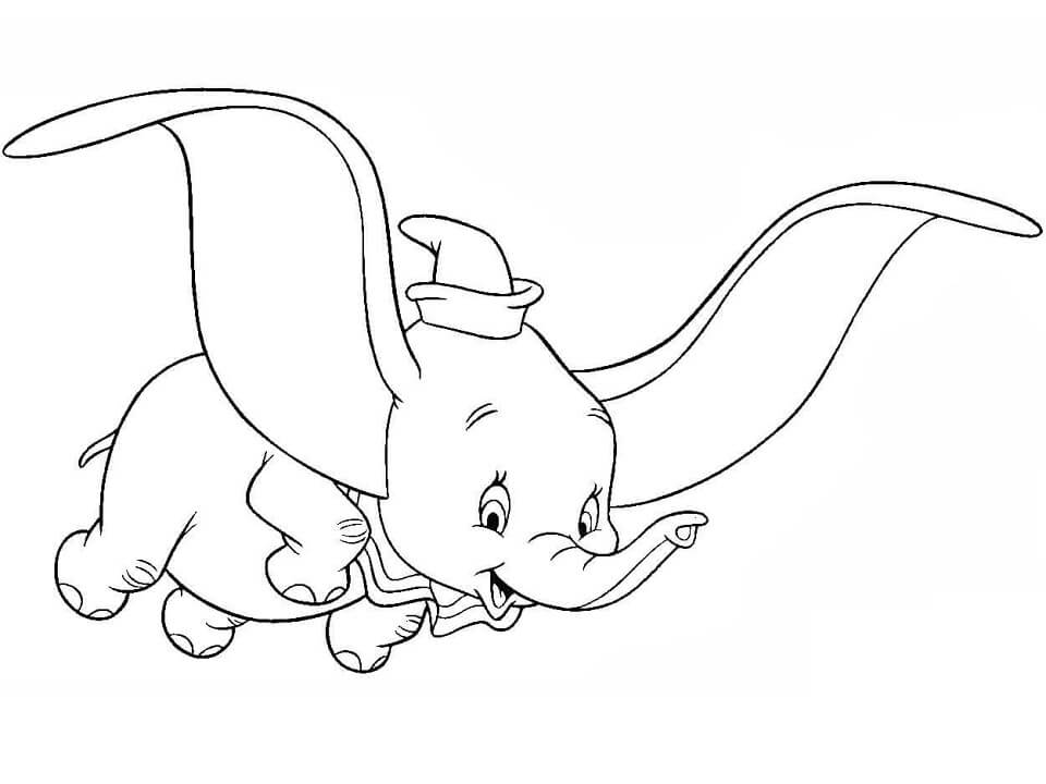 Desenho deDumbo Fofo 4 para colorir