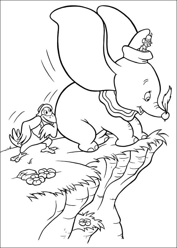 Desenho deDumbo Fofo 5 para colorir