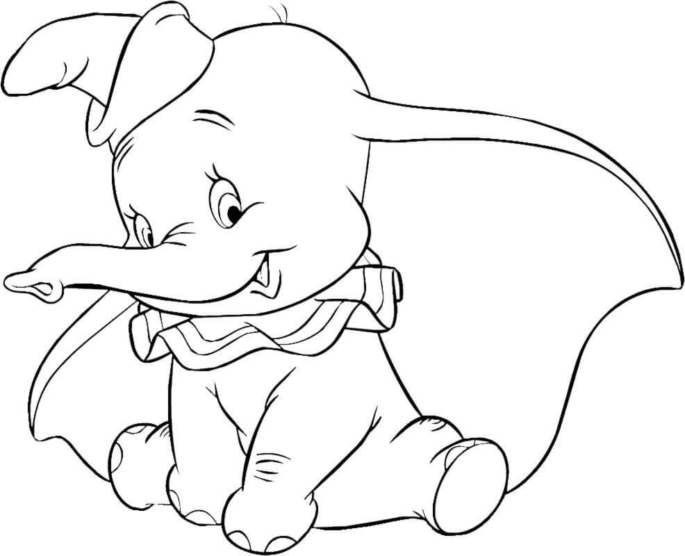 Desenho deDumbo Fofo para colorir