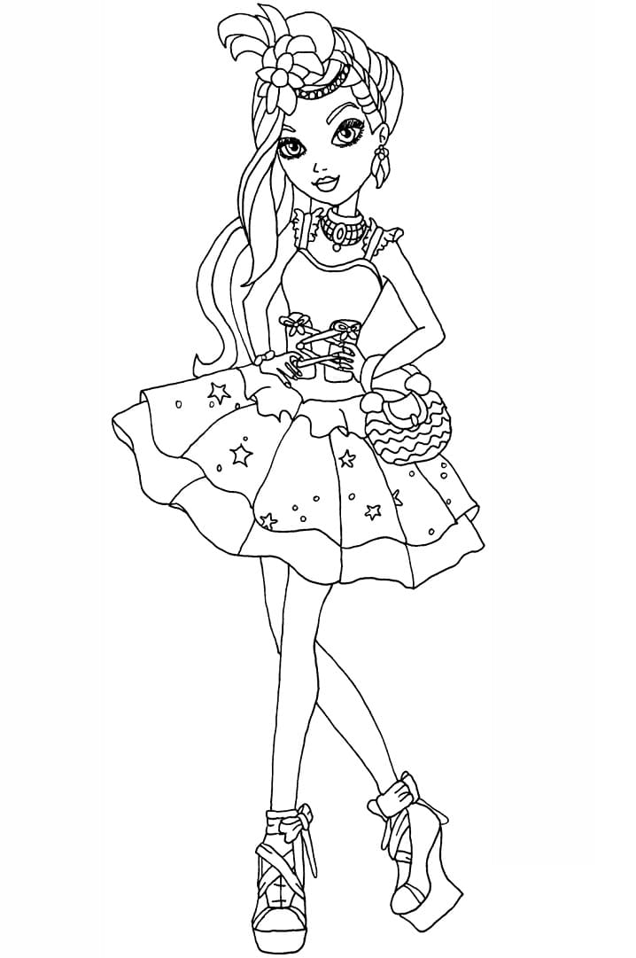 Desenho deDuquesa Swan Ever After High para colorir