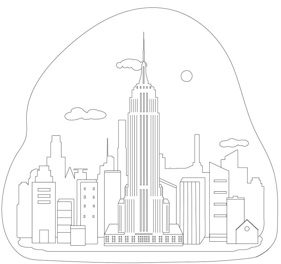 Desenho deEdifício Empire State para colorir