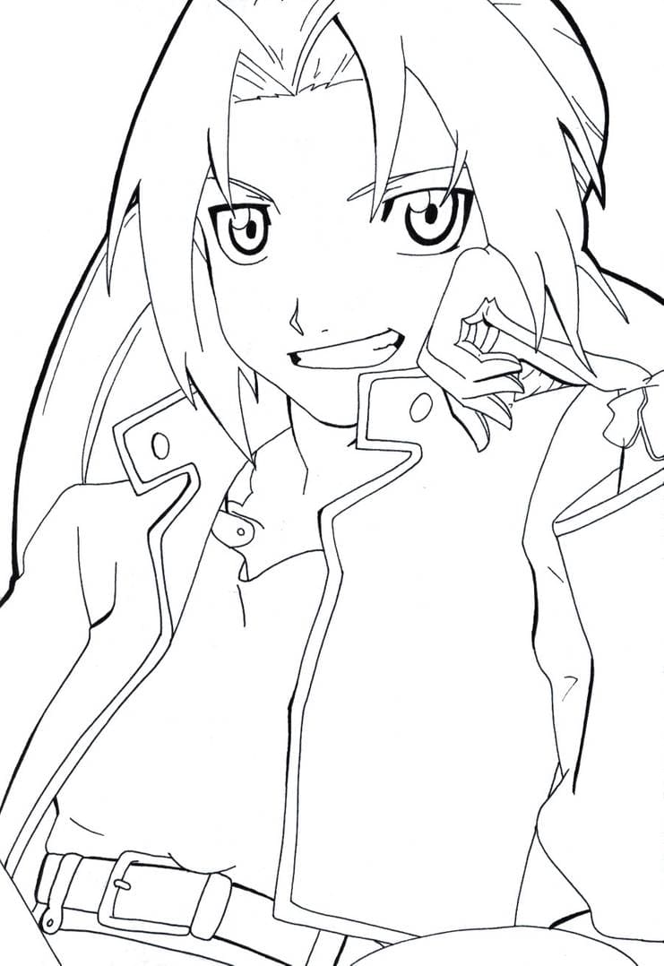 Desenho deEdward Elric 2 para colorir