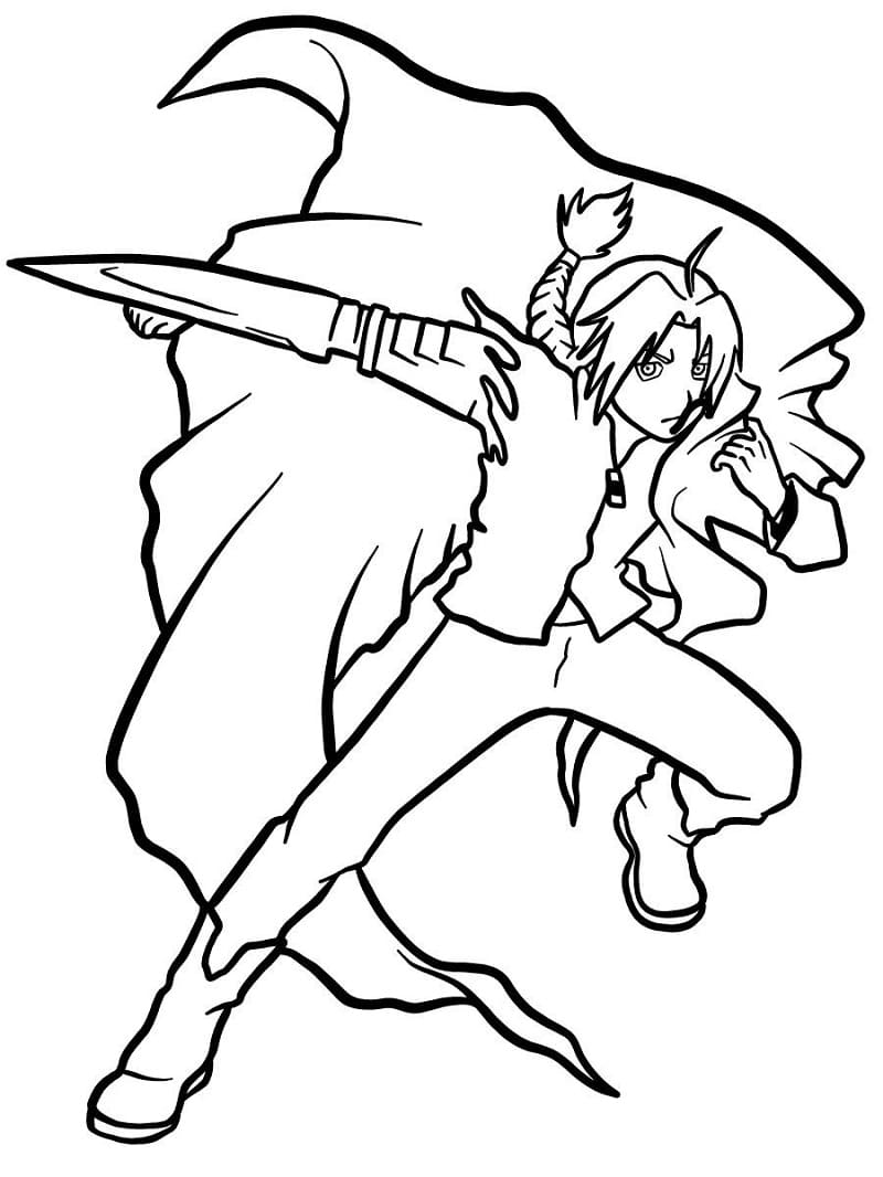 Desenho deEdward Elric 8 para colorir