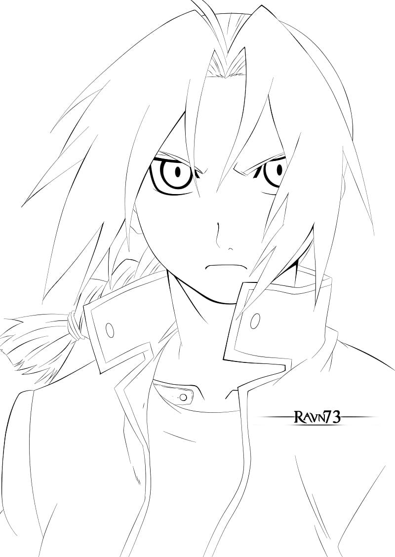 Desenho deEdward Elric para colorir